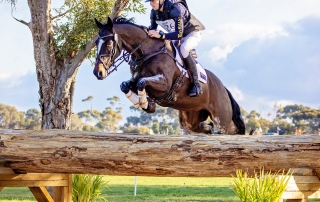 Sam Jeffree & Woodmount Lolita, cross-country at Melbourne International 3DE — photo by Equine Images Victoria